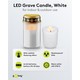 LED gravsteinslys - Hvit, 12 cm høy, IP44 utendørs, batteri