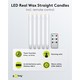 5-pakning hvite LED-stearinlys inkludert fjernkontroll - Batteri