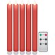 5-pakning røde LED-stearinlys inkludert fjernkontroll - Batteri