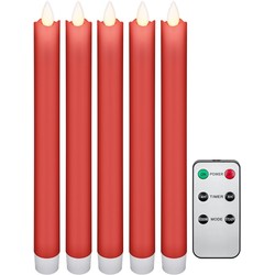 Lamper 5-pakning røde LED-stearinlys inkludert fjernkontroll - Batteri