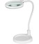 LED forstørrelseslampe med svanehals 6W - Hvit, bordlampe, klemme