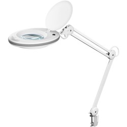 Lamper LED forstørrelseslampe med klemme 8W - Hvit
