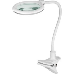 Forstørrelseslampe LED forstørrelseslampe med klemme 6W - Hvit