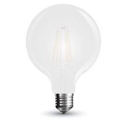 E27 Globe LED pærer V-Tac 7W LED globepære - Karbon filamenter, Ø12,5 cm, mattert, E27
