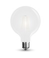 V-Tac 7W LED globepære - Karbon filamenter, Ø12,5 cm, mattert, E27