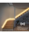 2x5m 12W/m Trappe LED COB stripsett - 24V DC, IP20, med sensor