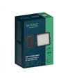 V-Tac 6W Solar flomlys LED - Svart, inkl. solcelle, fjernkontroll, innebygd batteri, IP65