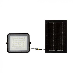 Solcelle lyskastere V-Tac 6W Solar flomlys LED - Svart, inkl. solcelle, fjernkontroll, innebygd batteri, IP65