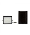 6W Solcelle-lyskaster LED - IP65, sort, inkl. solcelle, fjernkontroll, innebygd batteri