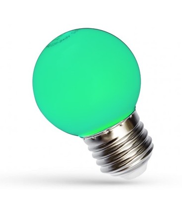 Spectrum 1W LED dekorativ pære - Grønn, G45, E27