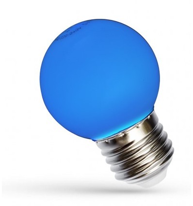 Spectrum 1W LED dekorativ pære - Blå, G45, E27