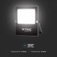 V-Tac 12W Solar flomlys LED - Svart, inkl. solcelle, fjernkontroll, IP65
