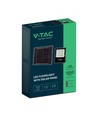 V-Tac 12W Solar flomlys LED - Svart, inkl. solcelle, fjernkontroll, IP65