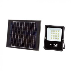 Lamper V-Tac 12W Solar flomlys LED - Svart, inkl. solcelle, fjernkontroll, IP65
