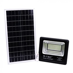  V-Tac 40W Solar flomlys LED - Svart, inkl. solcelle, fjernkontroll, IP65