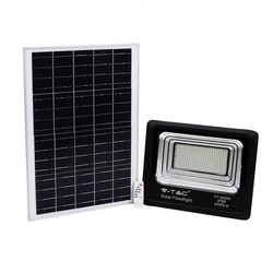 Solcelle lyskastere V-Tac 50W Solar flomlys LED - Svart, inkl. solcelle, fjernkontroll, IP65