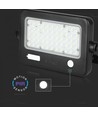 10W LED Solcellekaster - IP65, sort, inkl. solcelle, sensor