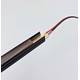 Profilsett for akustikkpanel inkludert 10W COB LED stripe - Ensfarget COB LED stripe, komplett med sort deksel og endestykker