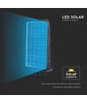 V-Tac 15W Solar gatelampe LED - Sort, inkl. solcelle, sensor, IP65