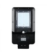 V-Tac 15W Solar gatelampe LED - Sort, inkl. solcelle, sensor, IP65