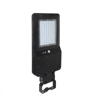 V-Tac 40W Solar gatelampe LED - Sort, inkl. solcelle, fjernkontroll, sensor, IP65