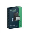 V-Tac 30W Solar flomlys LED - Svart, inkl. solcelle, fjernkontroll, innebygd batteri, IP65