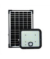 30W Solcelle lyskaster LED - IP65, Sort, inkl. solcelle, fjernkontroll, innebygd batteri