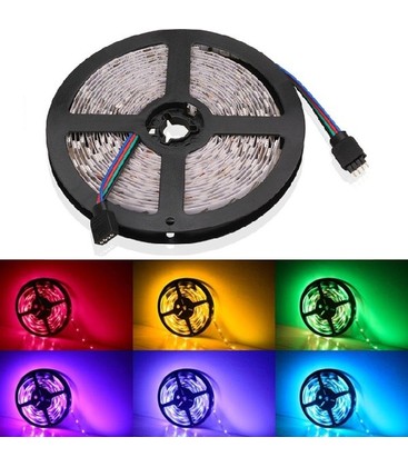 V-Tac 10,8W/m RGB sprutsikker LED strip - 5m, 60 LED per meter