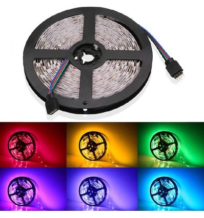 V-Tac 7W/m RGB sprutsikker LED strip - 5m, 60 LED per meter