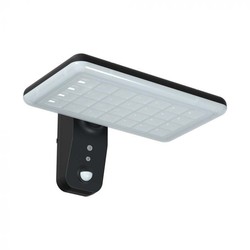  V-Tac 15W Solar vegglampe LED - Svart, sensor, IP65