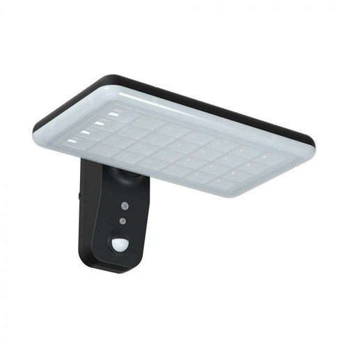 V-Tac 15W Solar vegglampe LED - Svart, sensor, IP65