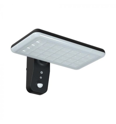 V-Tac 15W Solar vegglampe LED - Svart, sensor, IP65