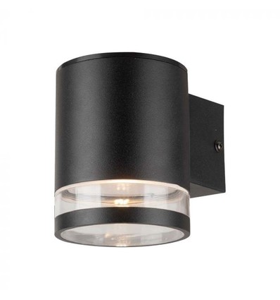 0,55W Solcelle vegglampe LED - IP54, sort