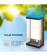 V-Tac 1W Solar vegglampe LED - Svart sensor, IP54