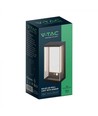 1W Solcelle vegglampe LED - IP54, sort, sensor