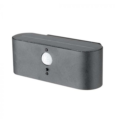 2.5W Solcelle vegglampe LED - IP54, sensor, justerbar spredning