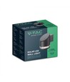 V-Tac 1W Solar vegglampe LED - Svart, rund, IP54