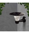 15W Solcelle vegglampe LED - IP65, sort, sensor