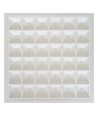 60x60 LED-panel Gitter, 36W - Høyde:35mm, 110lm/w, UGR16, RA90, Philips-driver, flicker free, hvit kant