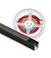 Profilsett for akustikkpanel inkludert 10W COB LED stripe - Ensfarget COB LED stripe, komplett med sort deksel og endestykker