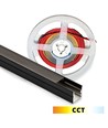 120cm Lys til akustikkpanel, sort - CCT LED-strip, komplett sett med aluprofil