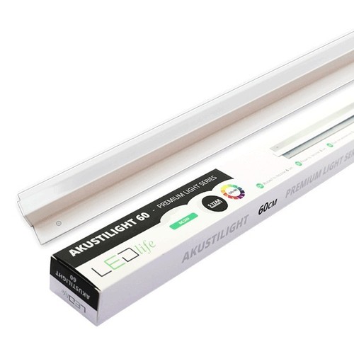 Trebetong/gips LED lysskinne 60 cm - 19W, Akustilight, innfelt, 24V