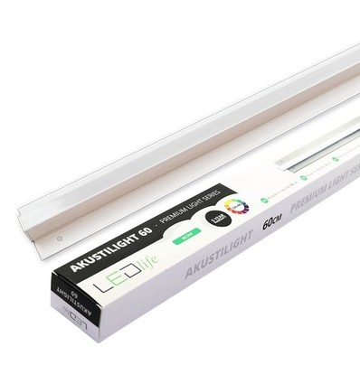 60 cm LED Troldtekt-skinne - 19W, Akustilight, innfelt, 24V