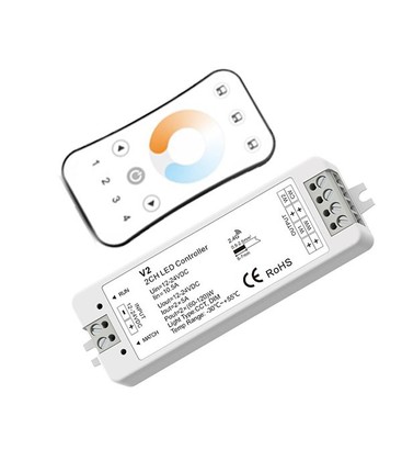 LEDlife rWave CCT controller med fjernkontroll og holder - 12V (96W), 24V (192W)