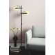 Outlet: Halo Design - D.C gulvlampe 2L Ø18 E27, Opal med eik-Sort