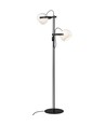 Outlet: Halo Design - D.C gulvlampe 2L Ø18 E27, Opal med eik-Sort