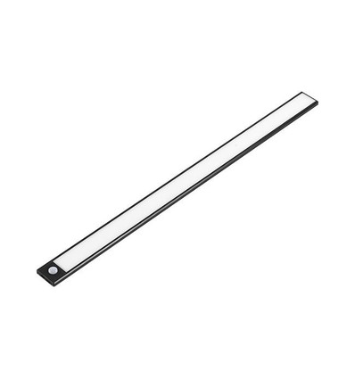 Batteri skapbelysning - 40cm, Svart, PIR sensor, oppladbar