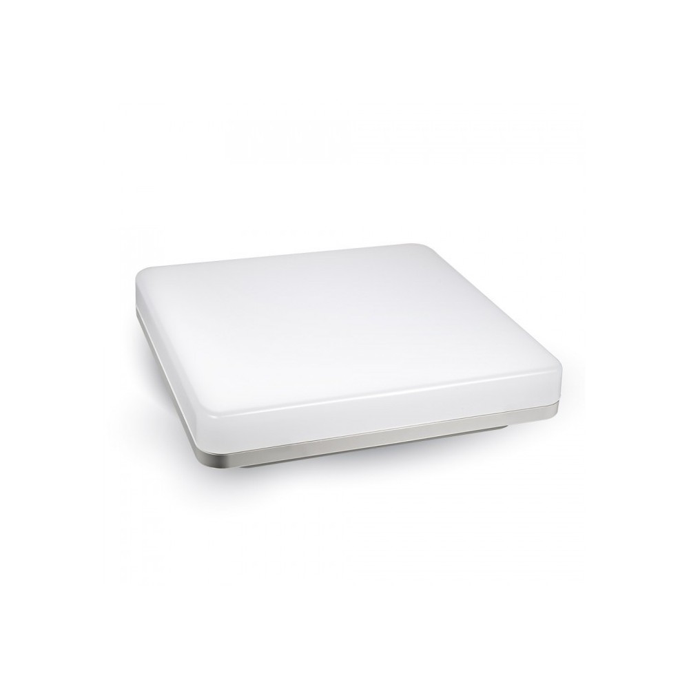V-Tac firkantet 15W LED taklampe - IP44, 20 x 20cm, 230V, inkl. lyskilde - Dimbar : Ikke dimbar, Kulør : Varm