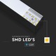 V-Tac 40W LED hengende takarmatur - 120cm, Samsung LED chip, 230V, inkl. lyskilde