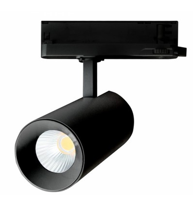 27W 3-faset RA90 skinnespot - Sort, to spredningsgrader